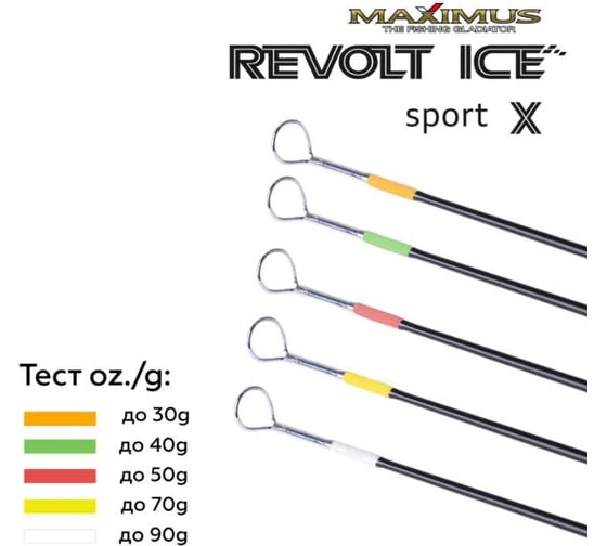 Зимняя удочка Maximus REVOLT ICE SPORT X 302M 0.75 м, до 30 г MIRRISX302M