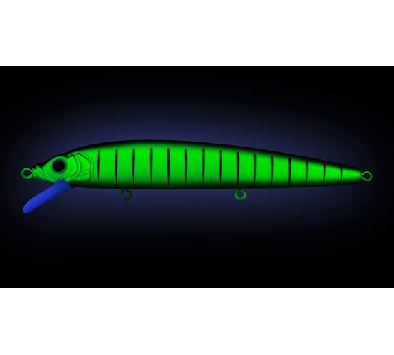Воблер Strike Pro Alpha Minnow 115 цвет: 597S Blue Mat Tiger EG-033F597S
