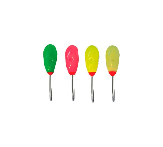 Фосфорная мормышка Ecopro №43 "Капля 3Ф с отверстием", 80шт EMKAFS4380