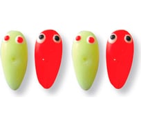 Фосфорная мормышка Ecopro №59 "Капля 3Ф с глазками", 80шт EMKAFS5980