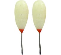 Фосфорная мормышка Ecopro №14 "Капля 2Ф с отверстием", 100шт EMKAFS14100