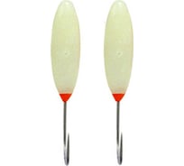 Фосфорная мормышка Ecopro №18 "Лодочка 3Ф с отверстием" 80шт EMLOFS1880