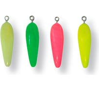 Фосфорная мормышка Ecopro №47 "Корюшиная с ушком", 80шт EMKOFS4780