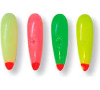 Фосфорная мормышка Ecopro №48 "Корюшиная с отверстием", 80шт EMKOFS4880