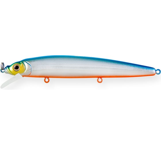 Воблер Strike Pro Alpha Minnow 115 цвет: 626E Blue Silver OB EG-033F#626E