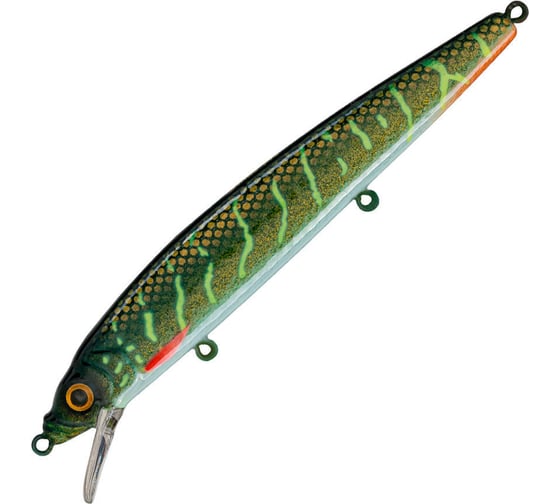Воблер Strike Pro Alpha Minnow 115 цвет: JV012 Green Motoroil Pike UV EG-033F#JV012-UV 1