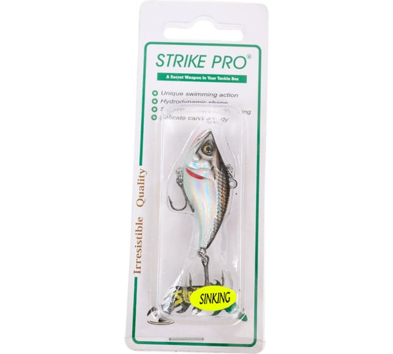 Воблер Strike Pro Flap Jack 40 цвет: A010-EP Black Back Silver EG-128A#A010-EP