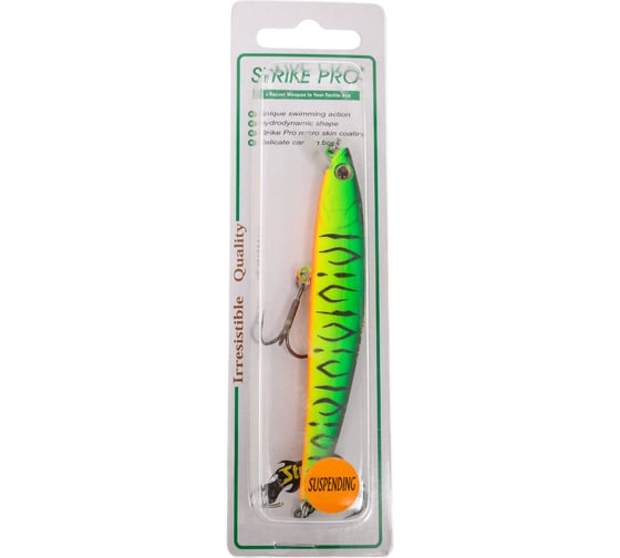 Воблер Strike Pro Arc Minnow 105SP цвет: GC01S Mat Tiger JL-092-SP#GC01S