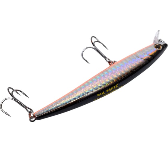 Воблер Strike Pro Arc Minnow 105F цвет: A70-713 Black Silver OB JL-092F#A70-713