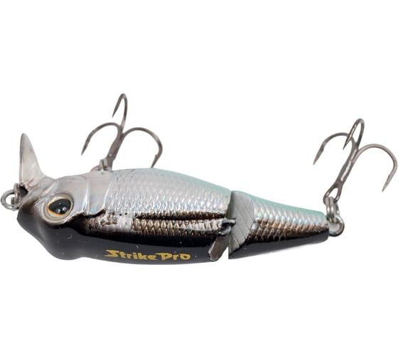 Воблер Strike Pro Pygmy Jointed 40 цвет: A010-EP Black Back Silver EG-073J#A010-EP