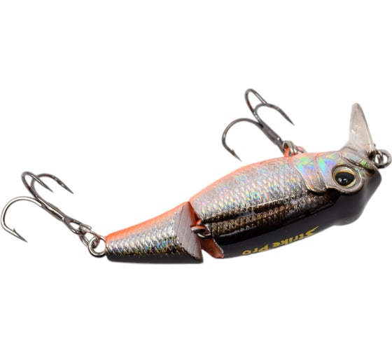 Воблер Strike Pro Pygmy Jointed 40 цвет: A70-713 Black Silver OB EG-073J#A70-713
