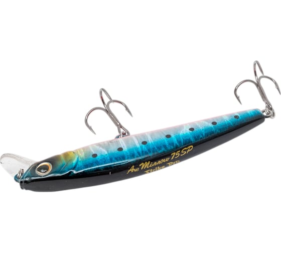 Воблер Strike Pro Arc Minnow 75SP цвет: A234-SBO-LU Blue Back Silver OB Fluo JL-119-SP#A234-SBO-LU