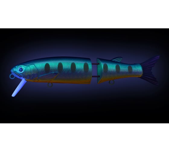 Воблер Strike Pro Glider 105 цвет: A150-713 UV Blue Silver OB EG-157-SP#A150-713