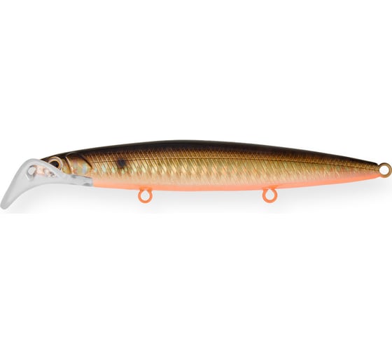 Воблер Strike Pro Scooter Minnow 110F цвет: 613-713 Black Back Smoked OB EG-186F#613-713