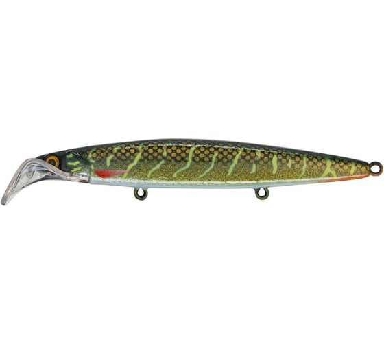 Воблер Strike Pro Scooter Minnow 110F цвет: JV012 Green Motoroil Pike UV EG-186F#JV012-UV 1