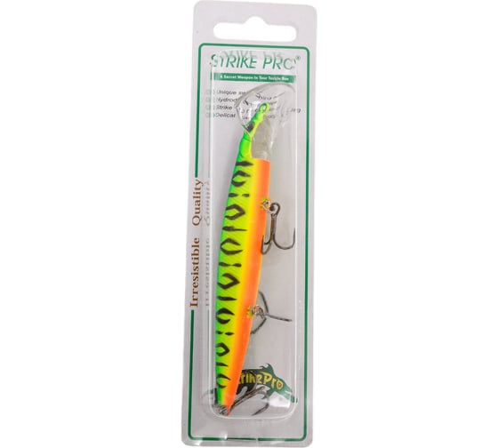 Воблер Strike Pro Scooter Minnow 110F цвет: GC01S Mat Tiger EG-186F#GC01S