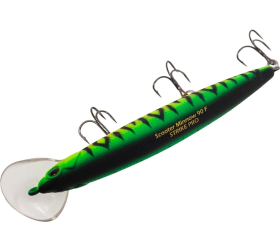 Воблер Strike Pro Scooter Minnow 90F цвет: GC01S Mat Tiger EG-186AF#GC01S