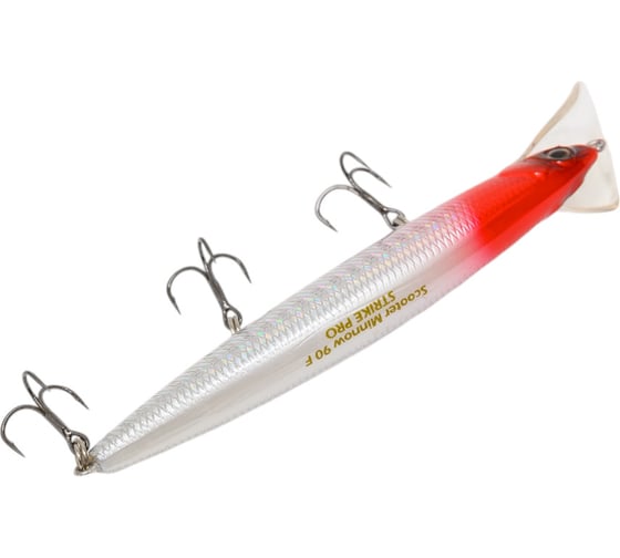 Воблер Strike Pro Scooter Minnow 90F цвет: 022P-713 Redhead EG-186AF#022P-713