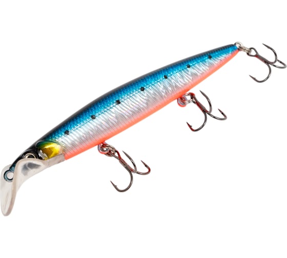 Воблер Strike Pro Scooter Minnow 90F цвет: A234-SBO-LU Blue Back Silver OB Fluo EG-186AF#A234-SBO-LU
