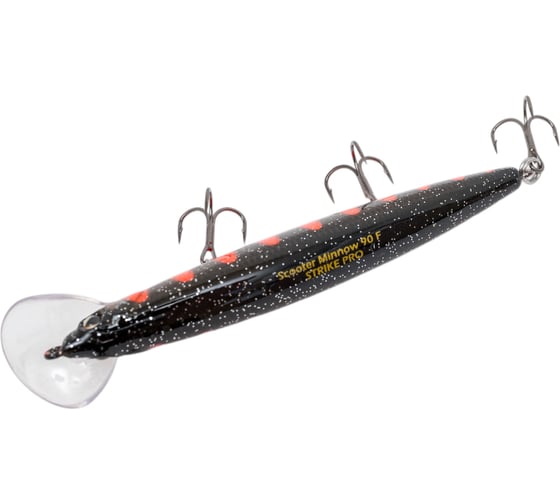 Воблер Strike Pro Scooter Minnow 90F цвет: A88 Red Devil Sparkles EG-186AF#A88