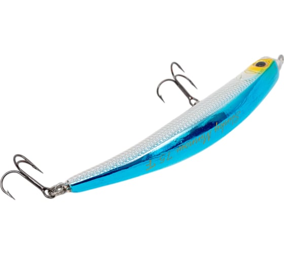 Воблер Strike Pro Slinky Minnow 75F цвет: 626E Blue Silver OB EG-173A#626E