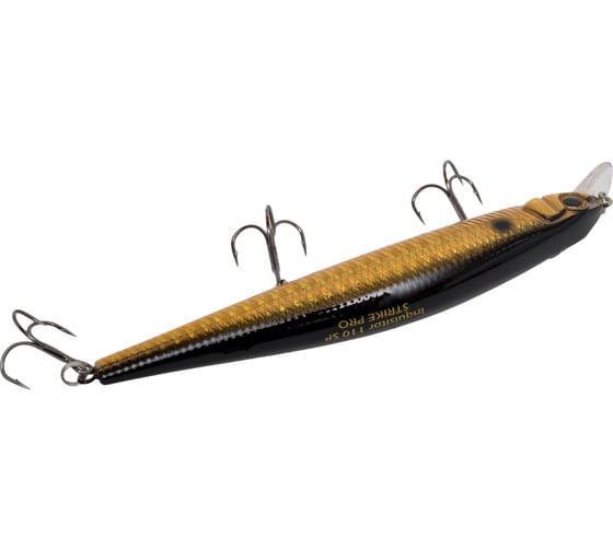 Воблер Strike Pro Inquisitor 110SP цвет: 613-713 Black Back Smoked OB EG-193B-SP#613-713