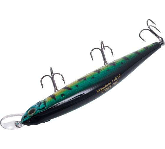 Воблер Strike Pro Inquisitor 110SP цвет: 945V Venom Perch EG-193B-SP#945V