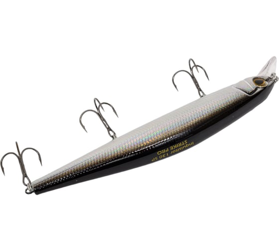 Воблер Strike Pro Inquisitor 130SP цвет: A010-EP Black Back Silver EG-193C-SP#A010-EP