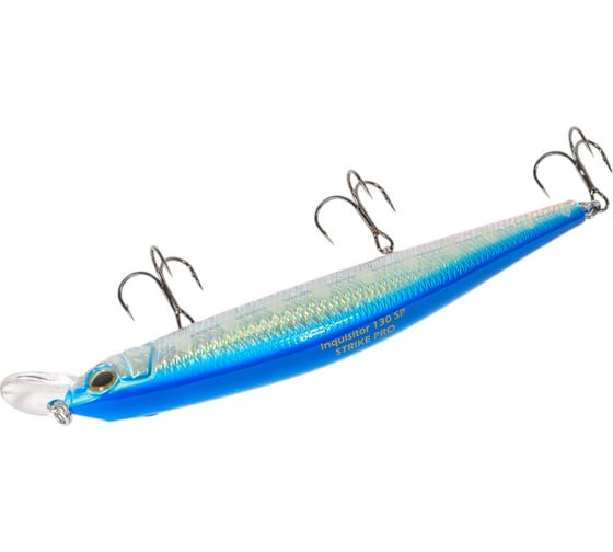 Воблер Strike Pro Inquisitor 130SP цвет: A150-713 UV Blue Silver OB EG-193C-SP#A150-713
