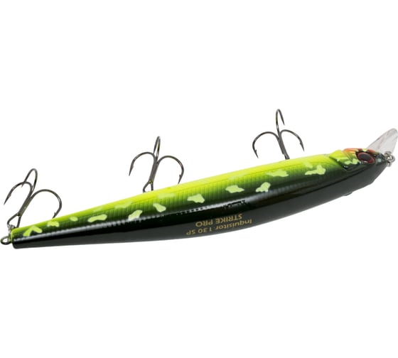 Воблер Strike Pro Inquisitor 130SP цвет: AC202F Hot Pike EG-193C-SP#AC202F