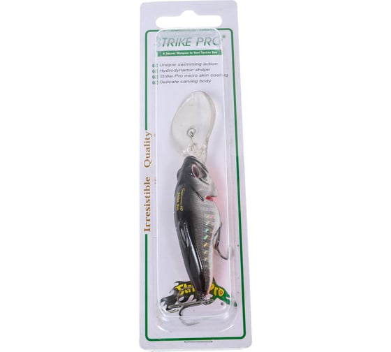 Воблер Strike Pro Supersonic 60 цвет: A70-713 Black Silver OB EG-081A#A70-713