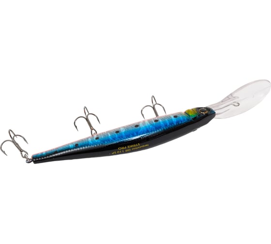 Воблер Strike Pro Inquisitor DR 110SP цвет: A234-SBO-LU Blue Back Silver OB Fluo EG-193BL-SP#A234-SBO-LU