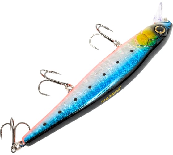 Воблер Strike Pro Jer-O Minnow 130 цвет: A234-SBO-LU Blue Back Silver OB Fluo EG-039SP#A234-SBO-LU