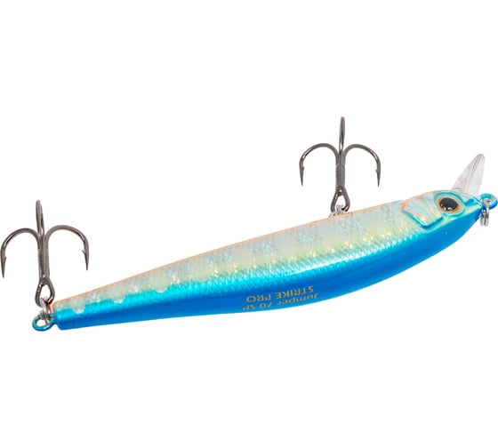 Воблер Strike Pro Jumper 70SP цвет: A150-713 UV Blue Silver OB EG-192A-SP#A150-713