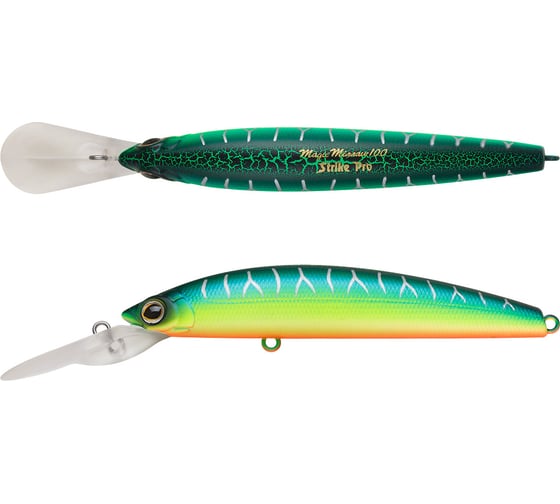 Воблер Strike Pro Magic Minnow 85 цвет: A223S-RP Pearl Mat Tiger EG-068F#A223S-RP 1