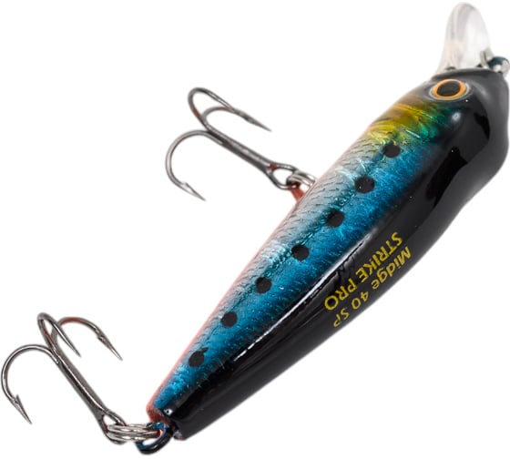 Воблер Strike Pro Воблер Strike Pro Midge 40 цвет: A234-SBO-LU Blue Back Silver OB Fluo EG-074SP#A234-SBO-LU