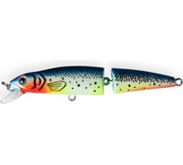 Воблер Strike Pro Minnow Jointed SM70 цвет: A141 Hot Blue Herring MG-014F#A141
