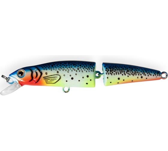 Воблер Strike Pro Minnow Jointed SM70 цвет: A141 Hot Blue Herring MG-014F#A141 1