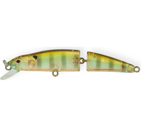Воблер Strike Pro Minnow Jointed SM70 цвет: A68G Broun Gill Transparent MG-014F#A68G