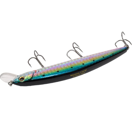 Воблер Strike Pro Montero 110SP цвет: 692-713-RP Pacific Sardine EG-190C-SP#692-713-RP