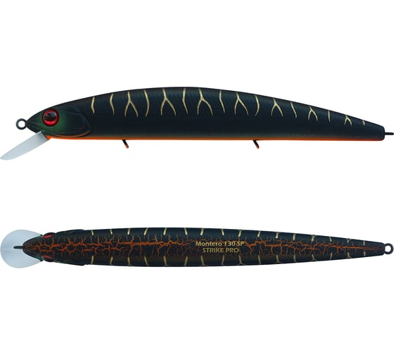 Воблер Strike Pro Montero 130SP цвет: A208S Black Mat Tiger EG-190B-SP#A208S 1
