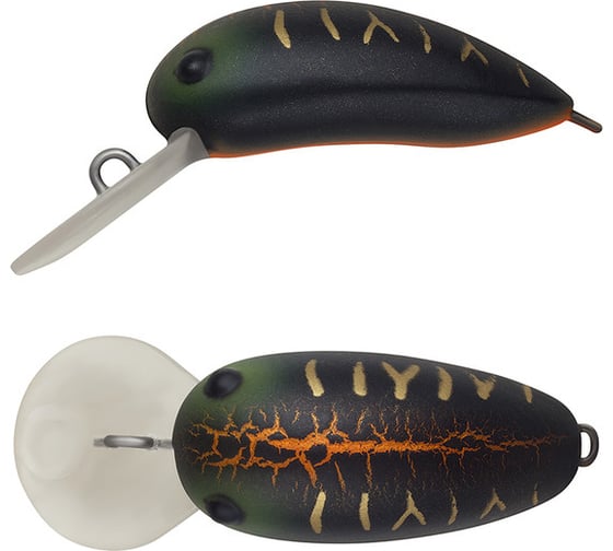 Воблер Strike Pro Cooky 30 SP цвет: A208S Black Mat Tiger JS-322#A208S
