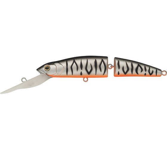 Воблер Strike Pro Mr. Wiggly TL 110 цвет: A243ES Grey Shadow Mat Tiger MG-010D#A243ES