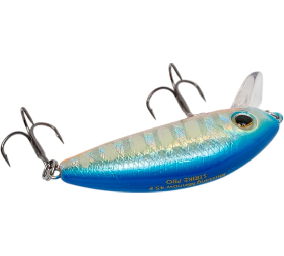 Воблер Strike Pro Mustang Minnow 45 цвет: A150-713 UV Blue Silver OB MG-002F#A150-713
