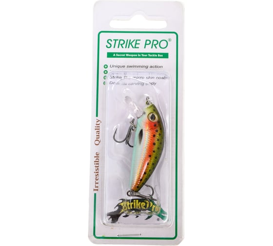 Воблер Strike Pro Mustang Minnow 45 цвет: 71-EP Trout Silver MG-002F#71-EP