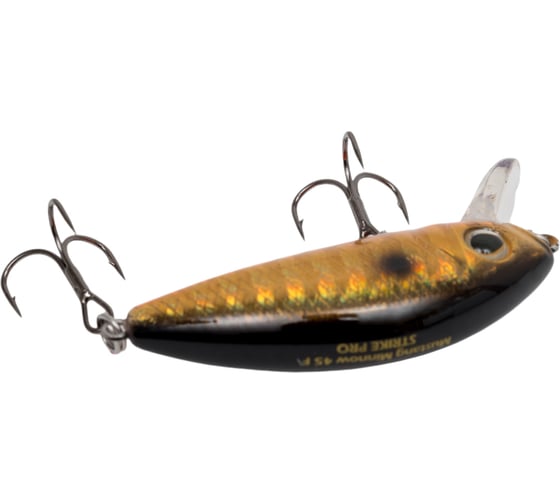 Воблер Strike Pro Mustang Minnow 45 цвет: 613-713 Black Back Smoked OB MG-002F#613-713