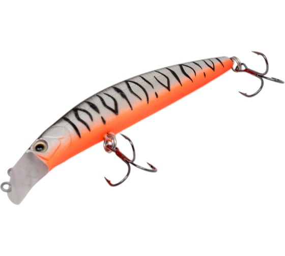 Воблер Strike Pro Top Water Minnow 90 цвет: A243ES Grey Shadow Mat Tiger JL-179F#A243ES