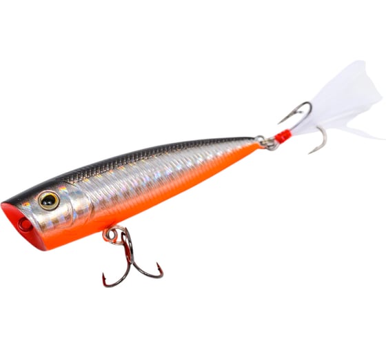 Воблер Strike Pro Ott-R-Pop 60 цвет: A70-713 Black Silver OB EG-004#A70-713