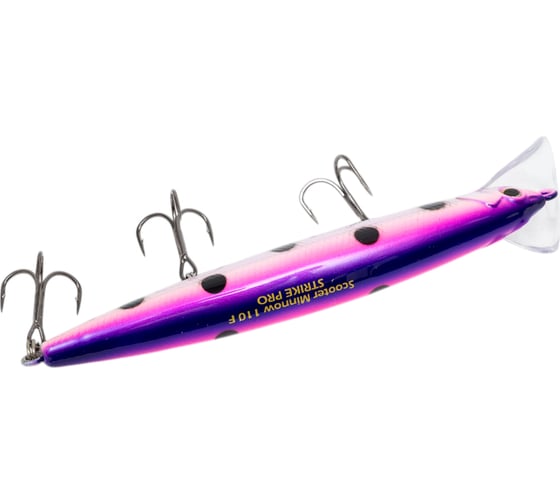 Воблер Strike Pro Scooter Minnow 110F цвет: C457F Purple Milk UV EG-186F#C457F