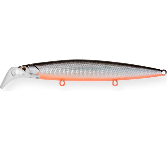 Воблер Strike Pro Scooter Minnow 110F цвет: A70-713 Black Silver OB EG-186F#A70-713 1